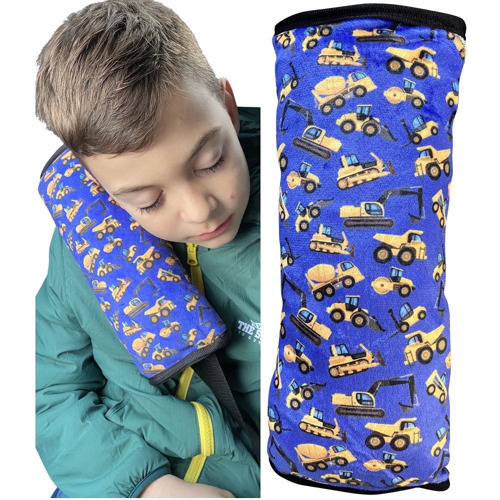 Heckbo Auto Gurt- und Schlafkissen Baufahrzeug-Design