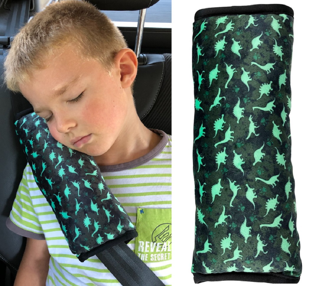 Heckbo Auto Gurt- und Schlafkissen Dinosaurier-Design
