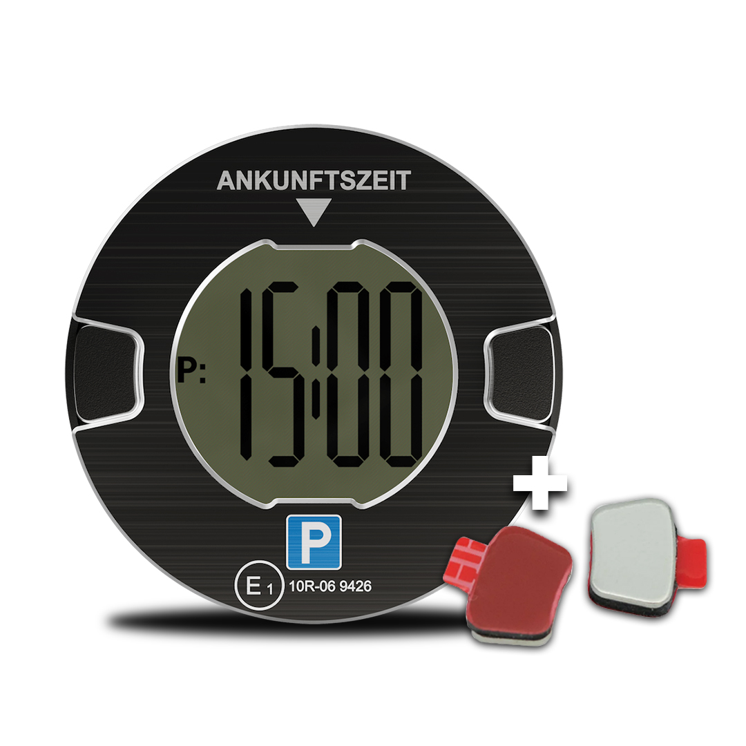 OOONO Parkscheibe (schwarz) & Ersatzmagneten Set
