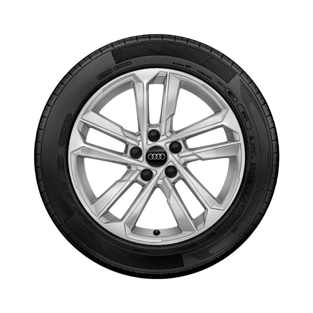 Audi Original Sommerradsatz Rad, 5-Parallelspeichen	   brillantsilber, 8,0Jx17, Reifen 225/45 R17 91Y