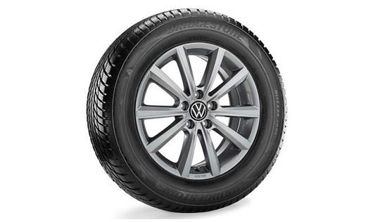 Original VW T-Cross Taigo Alu Winterkomplettrad - Satz Merano 16" 2GM073566C DM9 2GM073666C DM9