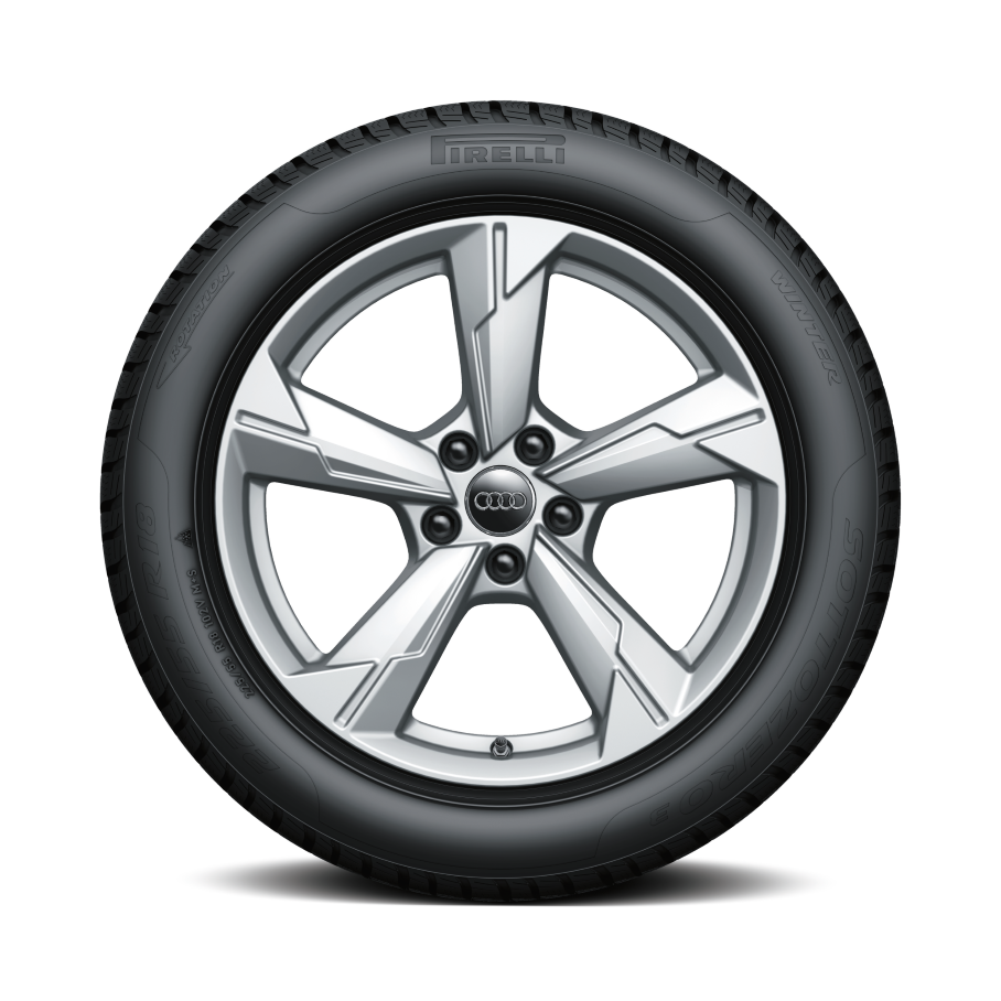 Audi Winter Komplettrad, 5-Arm Brillantsilber, 8,0Jx18