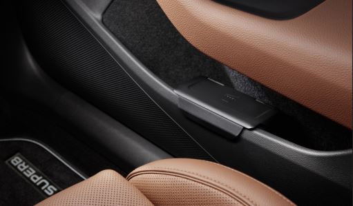 Original Skoda Superb (3P0) Abfalleimer Mülleimer Tür schwarz 3P0061107