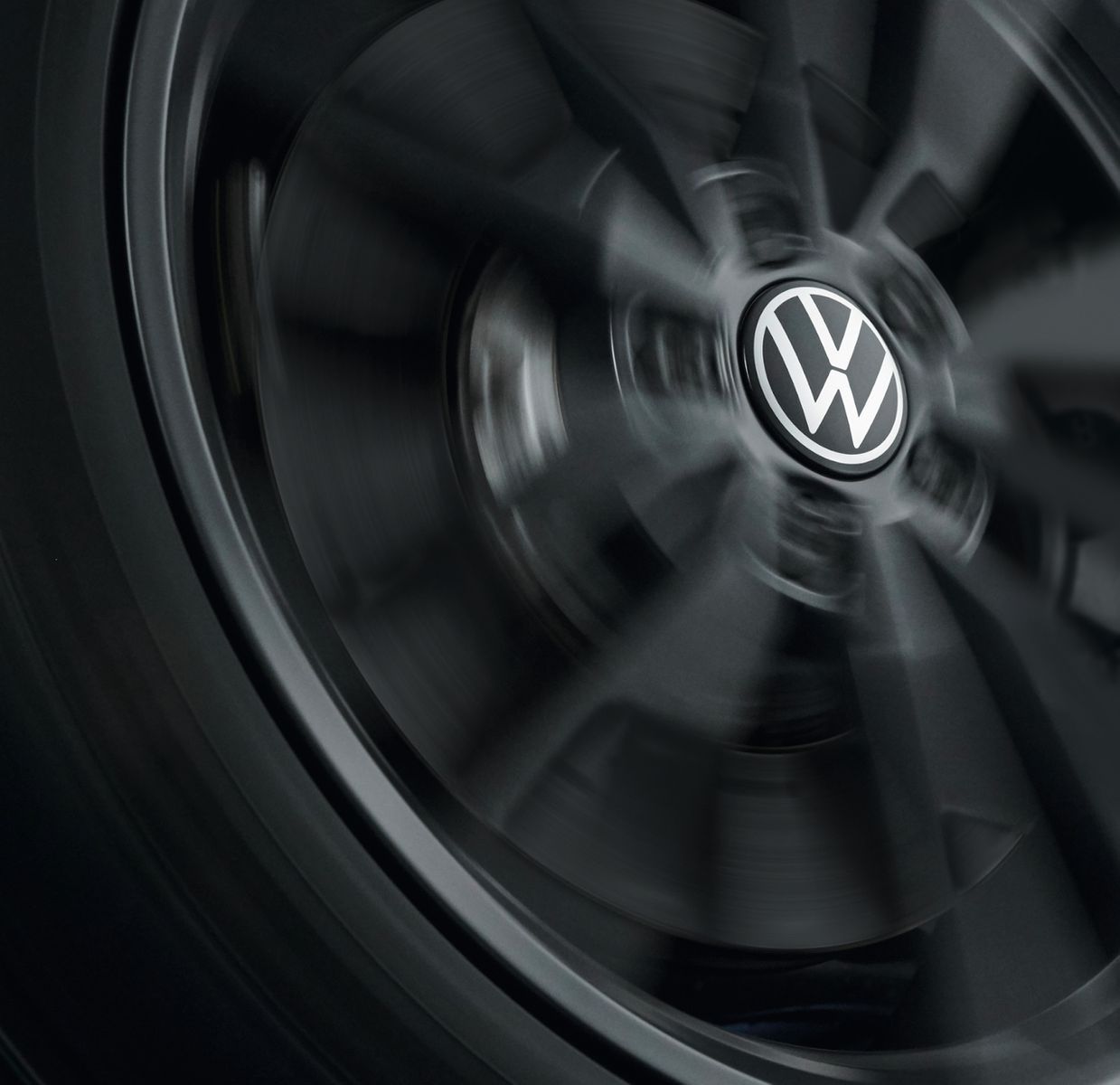 Volkswagen Nabenkappe dynamisch, neues VW Logo