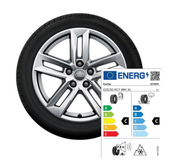 Audi A4 Original Winterkomplettrad-Satz 17 Zoll 8W00735378Z8 225/50 R17 98H